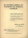 Da Natureza Jurídica do Contrato de Gerência Comercial
